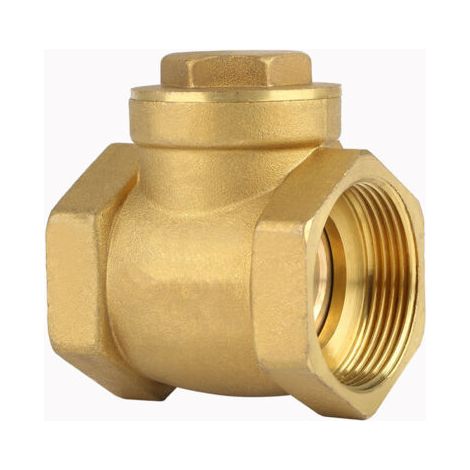 Clapet anti-retour à battant en laiton, filetage femelle DN32, pression de service 232 PSI, empêchant le refoulement d'eau (1/5)