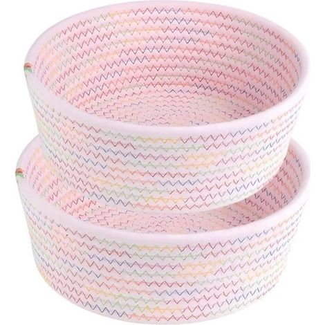 Cestini portaoggetti，2 pezzi，Accessori per bagno e toeletta，Organizzatori da scrivania，cestini per gioielli，20 cm x 8 cm + 23 cm x 9 cm (1/5)