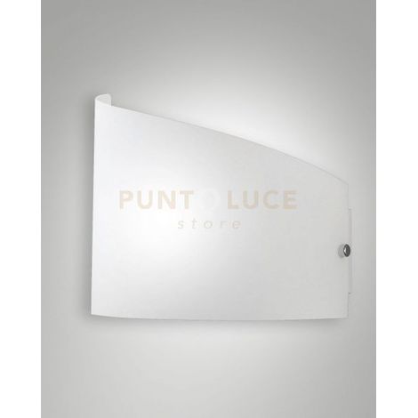 MOA APPLIQUE BIANCA IN METALLO E VETRO CURVATO 1 LUCE ATTACCO E27