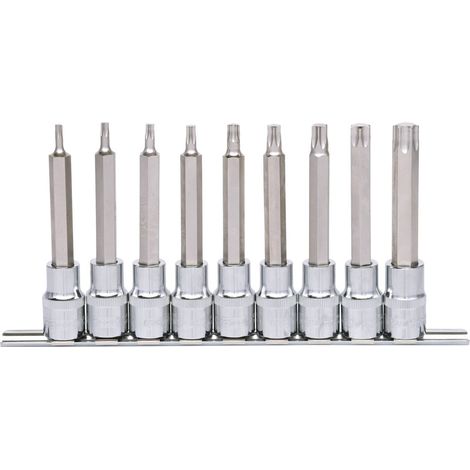 KS TOOLS 1/2' Jeu de douilles tournevis Torx CHROMEplus, longues, 9 pcs T20-T60 ( 918.1317 ) (1/4)