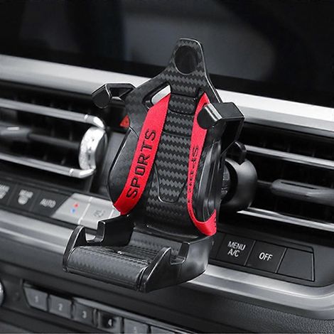 Support de téléphone de voiture, fixation pour grille d'aération, rotation à 360°, avec pince, compatible avec les systèmes de navigation, convient aux téléphones jusqu'à...