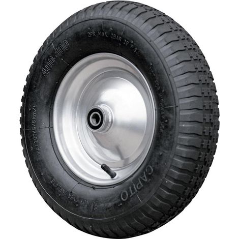 Luftrad 400/100 mit Kugel mit 17mm Schraubachse (1/5)
