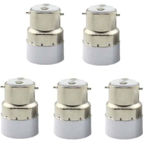 5er-Pack B22-auf-E14-Lampenfassung-Adapter – B22-Sockeladapter für Standard-E14-Lampenfassungen – Crezuo