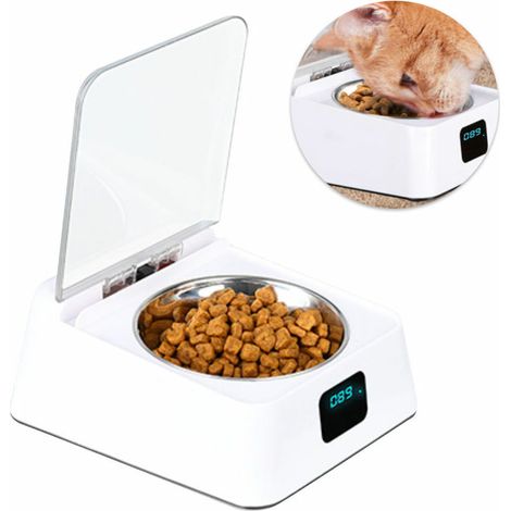 Gamelle à Capteur Infrarouge 330Ml, Acier Inoxydable, Couvercle à Ouverture/Fermeture Automatique, Avec Câble De Chargement Usb, Batterie Intégrée, Convient Aux Chats, Chiens, Animaux De Compa (1/5)