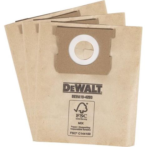 Dewalt Vacuum DXVA19-4203 DXVA19-4203 Dust Bag 3 Pack DWV194203