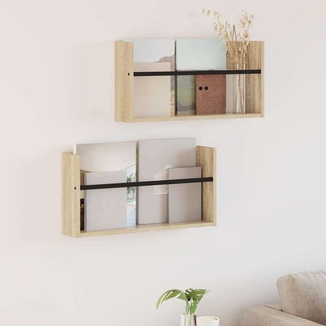 Magazinregal 2 pcs Sonoma-Eiche 60 x 12 x 30 cm Holzwerkstoff