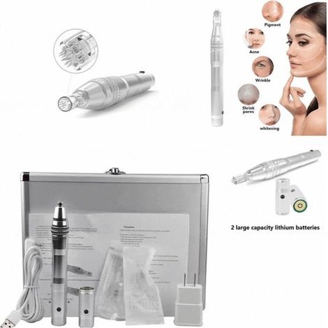 Professioneller Derma Pen – Microneedling Dermapen inklusive 2 Derma Pen Patronen  Dermapen-Set