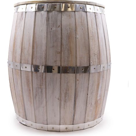 Table de tonneau de bière - blanchi à la chaux- Vendu par 1