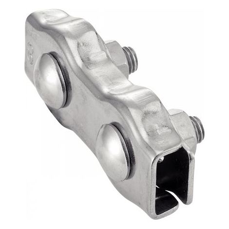 Serre câble plat double - Inox A4 ØCâble 3mm - Boîte de 10