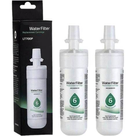 2Paquet Compatible avec LG LT700P Réfrigérateur Filtre À Eau ADQ36006101-S ADQ36006101 ADQ36006113 ADQ75795103 AGF80300702 (1/4)