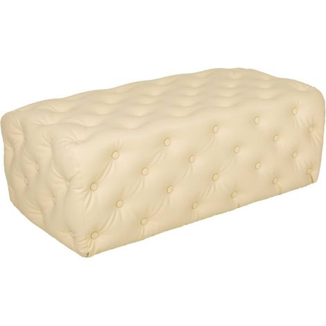 Banqueta tapizada blanca108x54x40