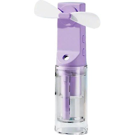 HONORNIC - Ventilateur brumisateur portable rechargeable, 4 vitesses, violet (1/5)