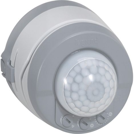 Legrand – Détecteur de mouvement étanche 3 fils – IP55 – Champ de détection 45m² – Portée max 12m – Installation saillie – Plastique gris (1/5)