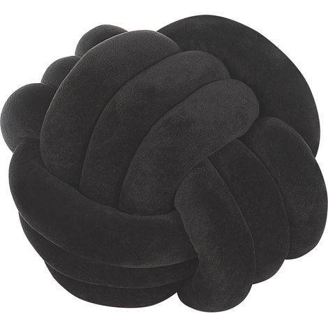 Cojín decorativo almohada nudo negro 30 x 30 cm accesorios decorativos Malni (1/5)
