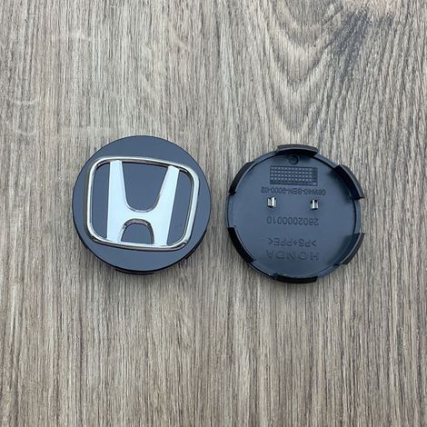 58-mm-Radnabenkappe, kompatibel mit Honda Accord, Odyssey, CR-V, Civic, UR-V, Crosstour, Avantancier, Fit, City, Freed – Felgenmitte, ABS-Radzubehör, 4-teiliges Set – Schwarz