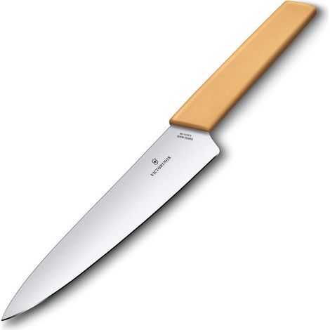 Victorinox 6.9016.198B Swiss Modern Coltello da Cucina Lama 19 cm Acciaio Inossidabile Manico Sintetico Ergonomico colore Miele