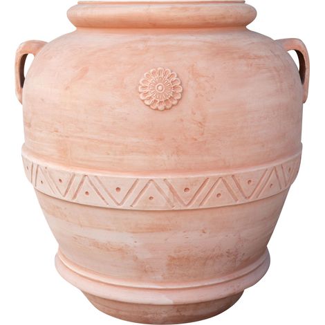 Orcio in terracotta Galestro festonato 100% Made in Italy, interamente fatto a mano (1/5)