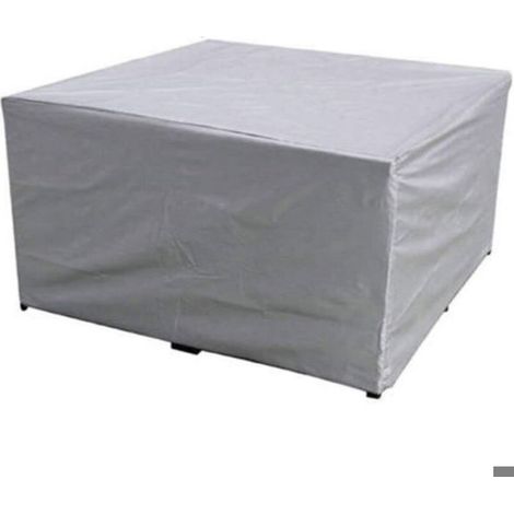 Housse Protection Meubles Jardin - Polyester Imperméable Anti-UV - Pour Table Rectangulaire et Chaises - 115 x 115 x 70 cm