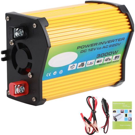 300W Dual USB Car Power Inverter, Modified Sine Wave Adapter 12V to 220V (1/5)