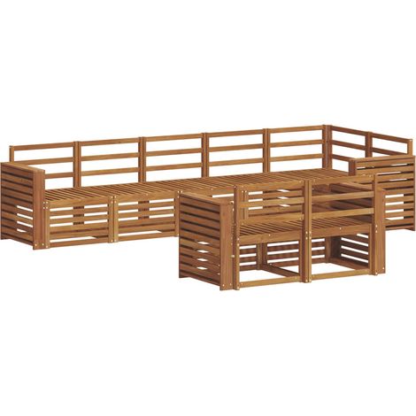 Outdoor Sofa Set 8 pcs Natural Polyester vidaXL (1/5)