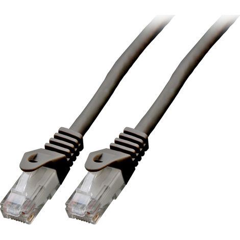Cable de conexión RJ45 U/UTP cat. 6 LSZH CCA negro 1 m