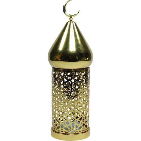 Lanterne marocaine LED ajourée en fer pour éclairage-B (1/2)