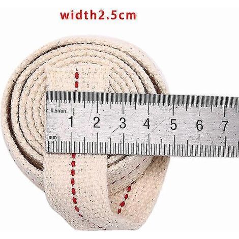 Mèche de lampe à pétrole en coton tressé, 1 m, mèche plate en coton pour lampe à pétrole - 2,5 cm (1/5)