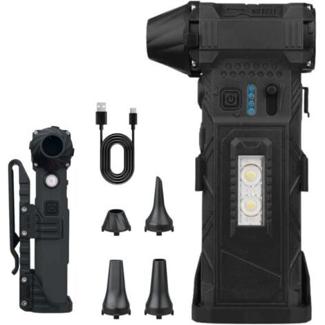 Souffleur à air comprimé sans fil, vitesse réglable, 4 buses, lampe de poche LED, autonomie de 110 minutes (6000 mAh) (1/4)