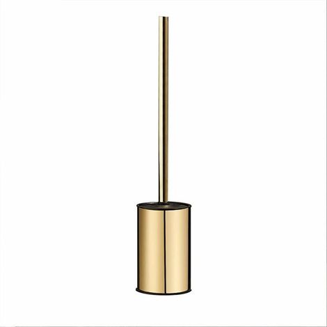 Escobillero de pared ZVD dorado, de acero inoxidable 304, redondo, para baño (dorado) (1/4)