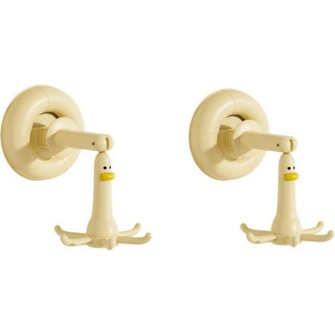 Pack 360 Degree Rotating Hooks Modern Suction Cup Hooks Suitable for Home Kitchen (Yellow) MUMU (1/4)