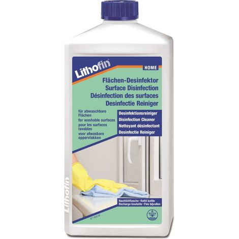 Désinfection des surfaces - Nettoyant désinfectant universel - Lithofin - 1 L