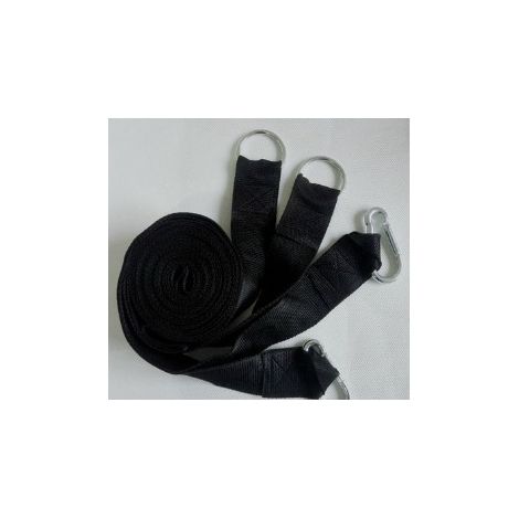Sangle noire 5300 + mousqueton taille 8 Hamac, hamac de loisirs de plein air pour une ou deux personnes, toile épaisse, panier suspendu pour dortoir universitaire, balançoire de camping. (1/4)