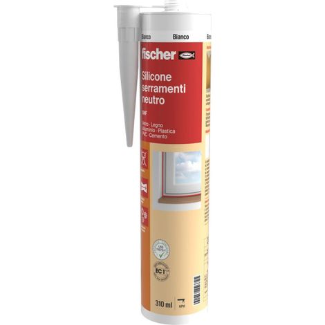 Fischer - Silicone neutro a base alcoxi 310 ml e a basso modulo per serramenti - Colore: Marrone