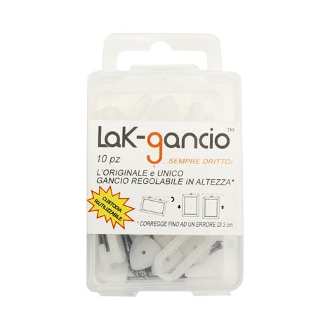 10 PZ LAK-GANCIO CON REGOLAZIONE IN ALTEZZA- senza- pezzi 1 (1/2)