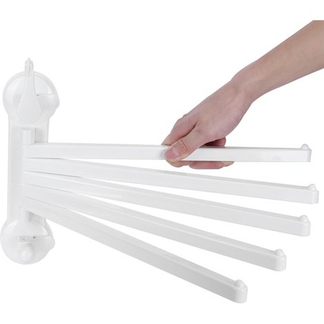 Porte-serviettes mural rotatif à 5 bras, support pour salle de bain et cuisine (1/5)