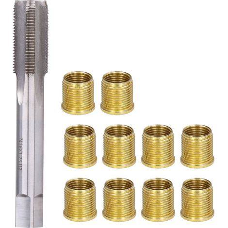 SUNXURY Zündkerzengewinde-Reparaturwerkzeug für Benzinmotoren, M14x1,25 Metalleinsätze und M16x1,25 Gewindebohrer-Set (1/5)