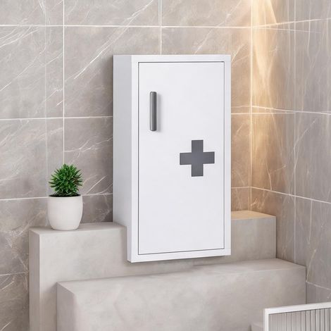 Meuble de salle de bain en kaltgewalzter acier 30 x 12 x 60 cm (1/5)