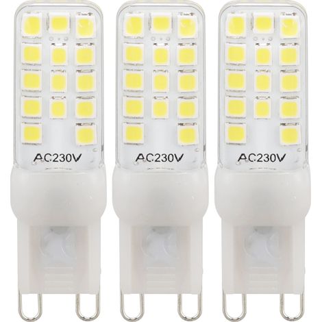 Lot de 3 ampoules LED G9 5W dimmable 6000K 450LM 220V pour lustre intérieur (1/5)