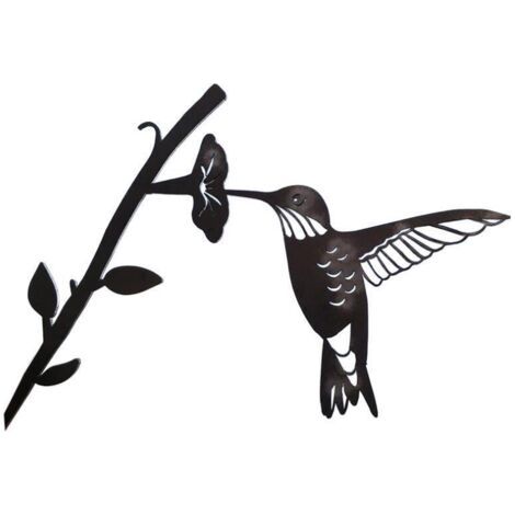 Art Mural en Métal Oiseaux, Décoration Murale Oiseau en Métal Noir, Deco Murale Metal Moderne Oiseaux Et Branches Design pour Decoration Chambre Salon (1/5)