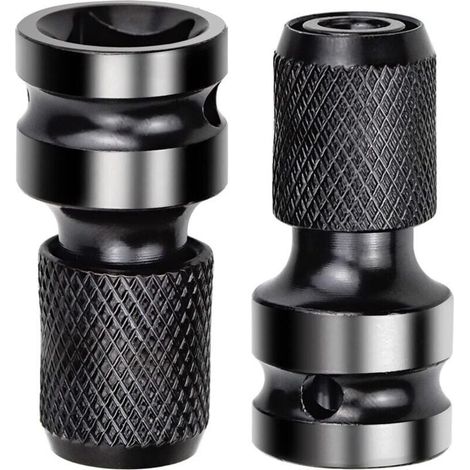2 Pièces Adaptateurs de Douille 1/2" Carré à 1/4" Adaptateur Impact Cle a Choc Convertisseur de Libération Rapide pour Clé à Cliquet Impact et Porte embout de Tournevis (1/5)