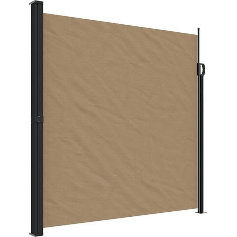 Retractable Side Awning Taupe 200x500 cm vidaXL