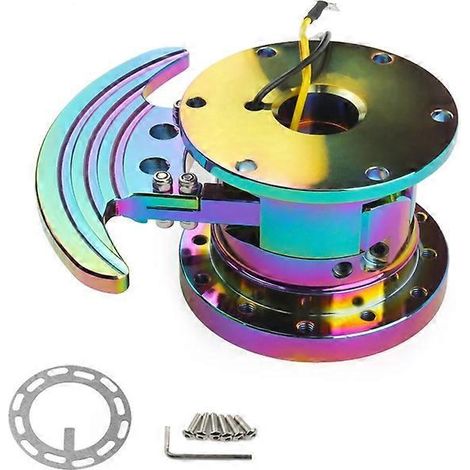 1. Diebstahlsicherungssatz für 6-Loch-Autolenkräder, Schnellverschluss-Nabenadapter, Rennsportteil für Lenkräder.