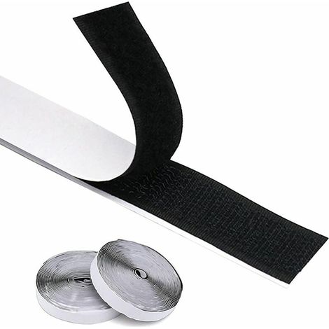 Ruban adhésif double face, velcro à forte adhérence, 20 mm x 8 m, pour cadres photo, tapis, moustiquaires (1/4)