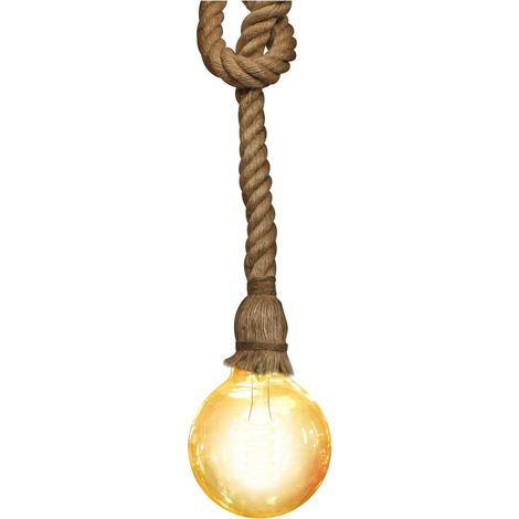 Vintage-Hängeapplikation E-27, Materialseil, 1 m
