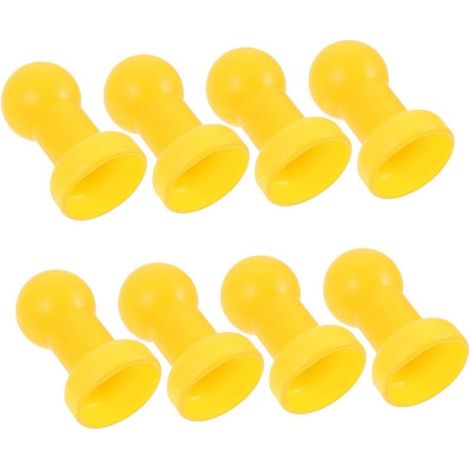 Lot De 8 Capuchons De Protection pour Trampoline Résistants À l'usure en Plastique Jaune (1/5)