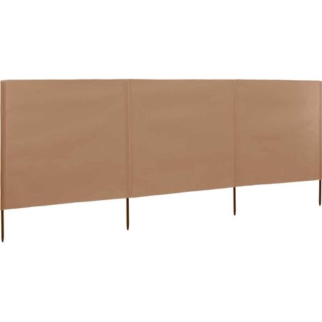 Maison Exclusive - 3-teiliges Windschutzgewebe 400 x 160 cm Taupe (1/5)