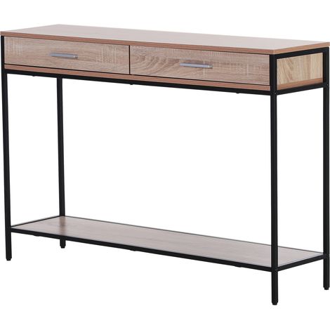 Consola con Cajones Estructura Acero Roble 120x30x81.5 cm (1/5)