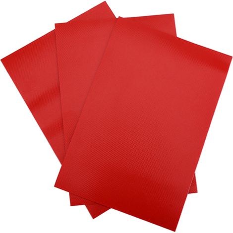 Kit de patchs de réparation en PVC, 3 pièces, pour radeau gonflable, bateau, canoë, Kayak (rouge)