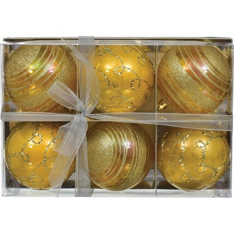 Weihnachtskugeln aus Kunststoff für den Weihnachtsbaum, Set