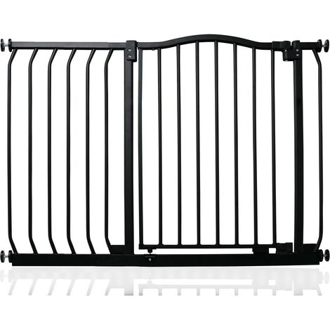 Safetots Barrière De Sécurité Supérieure Avec Design Courbé, Barrière De Sécurité À Pression, 98cm - 107cm, Noir Mat